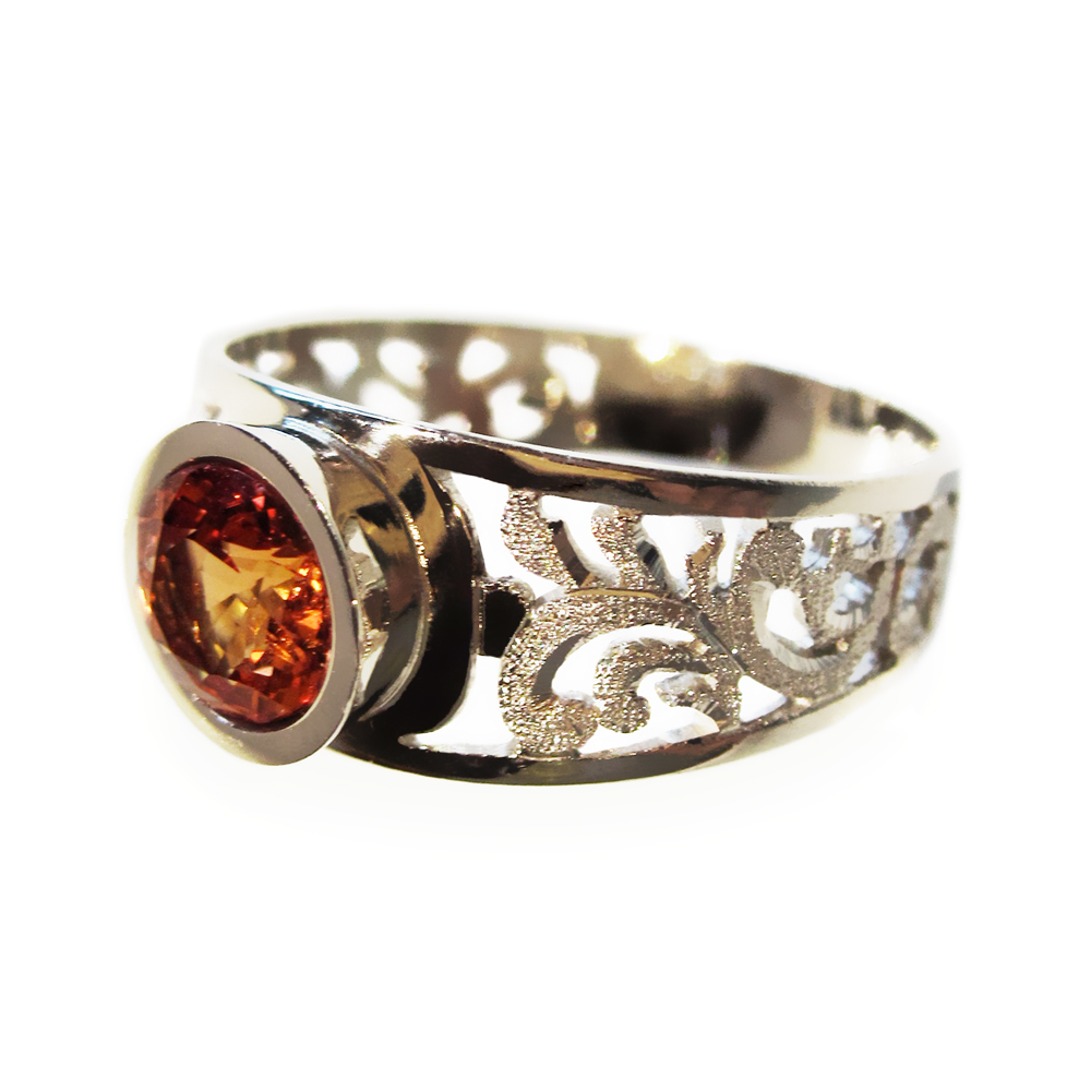 Orange Sapphire Baroque Ring Eniko Kallay Jewellery Eniko Kallay Fine Jewellery Orange Sapphire Baroque Ring Eniko Kallay Jewellery Eniko Kallay Fine Jewellery
